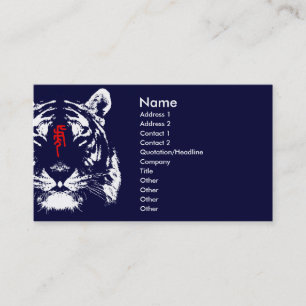 Tigre chinois de zodiaque dans le carte de visite