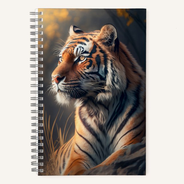 Tigre dans la nature Carnet spiral 5,5 po x 8,5 po (Recto)