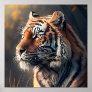 Tigre dans la nature Poster Papier (Matte) 12" x 1