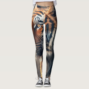 Tigre Dans La Nature Tout-Sur-Imprimé Leggings