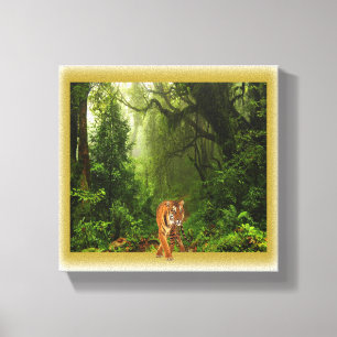 tigre dans la toile de jungle