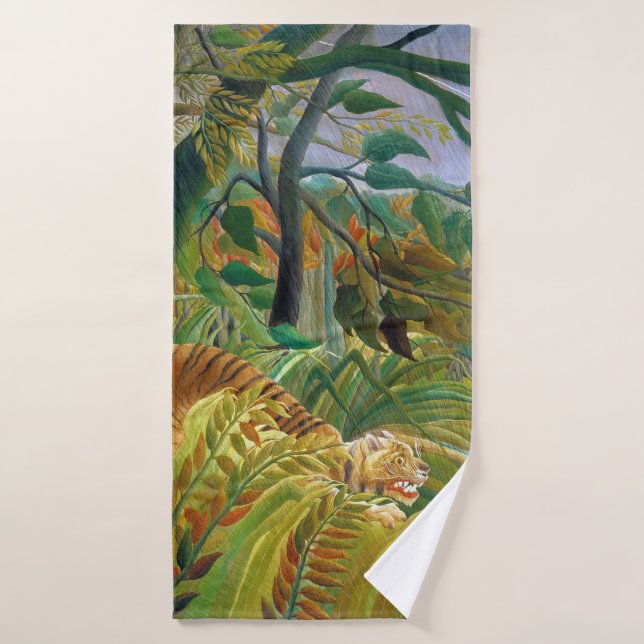 Tigre dans une tempête tropicale, Rousseau (Serviette de bain)