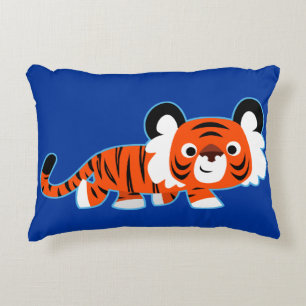 Tigre de dessin mignon sur le Coussin d'accentuati