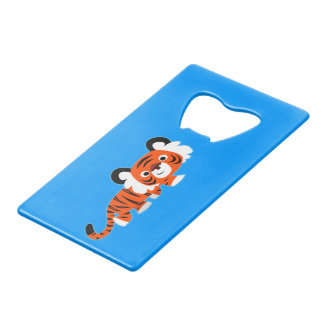 Tigre de dessin mignonne sur l'ouverture de la bou
