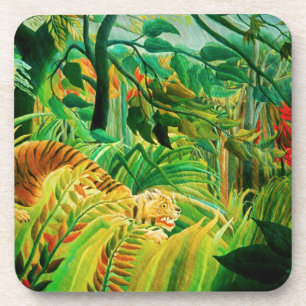 Tigre de Henri Rousseau dans des dessous de verre