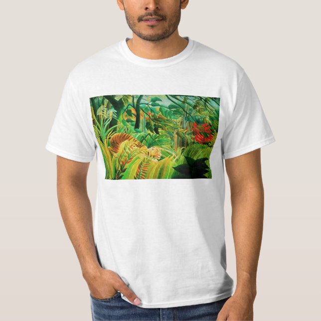 Tigre de Henri Rousseau dans un T-shirt tropical (Devant)