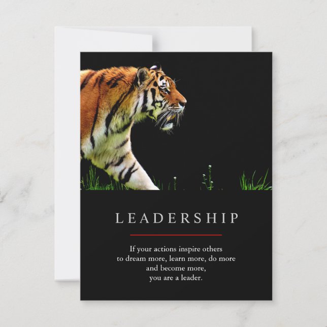Tigre de leadership motivationnel unique tendance (Devant)