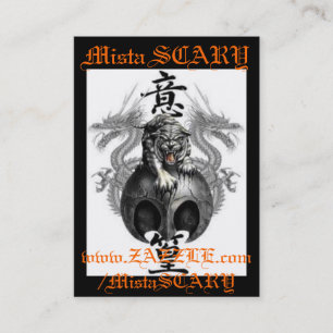 Tigre de Mista et carte de visite EFFRAYANTS de