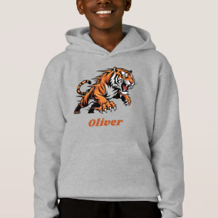 Tigre dynamique mascotte sautant