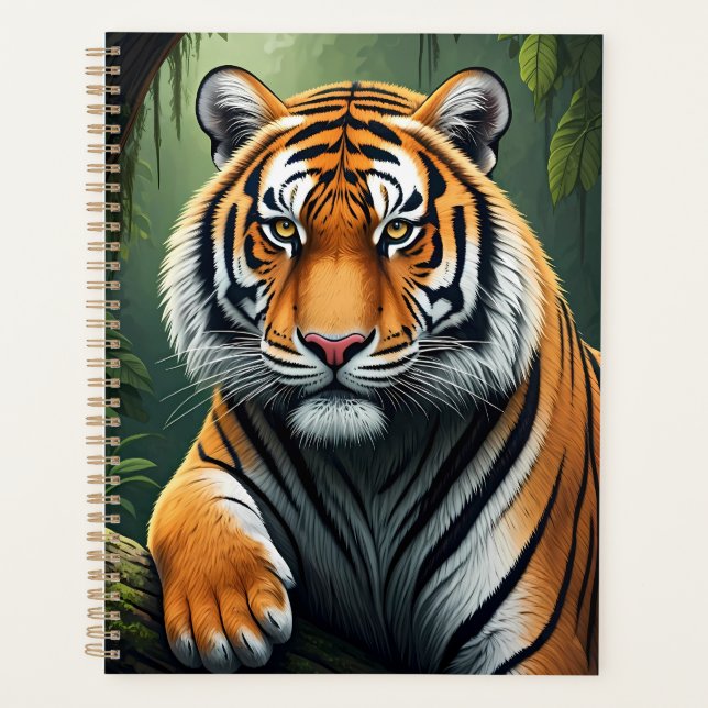 Tigre majestueux dans la jungle (Devant)