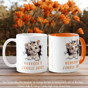 Tigre Mignon Dans Une Tasse ! Objet Fantaisie Pour