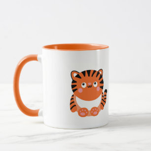 Tigre mignon tasse personnalisée