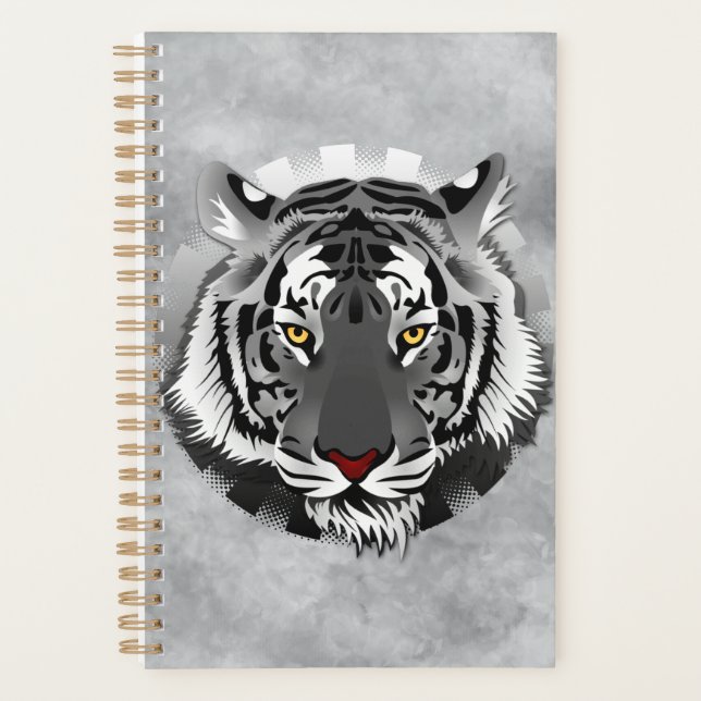 Tigre noir et blanc (Devant)