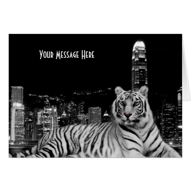 Tigre noir et blanc (Devant horizontal)
