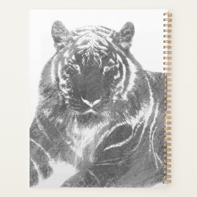 Tigre noir et blanc (Dos)