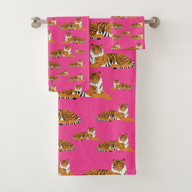 Tigre orange rose de la jungle Stylé (En situation)