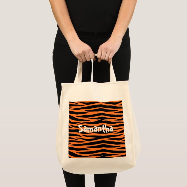 Tigre orange / Sac fourre-tout Zebra Stripes (Devant (produit))