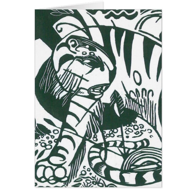 Tigre par Franz Marc, Art expressionniste vintage (Devant)