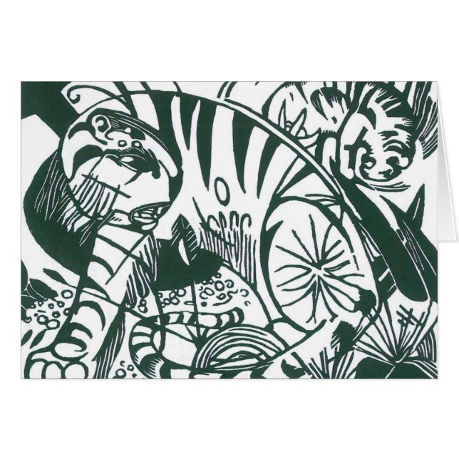 Tigre par Franz Marc, Art expressionniste vintage (Devant horizontal)