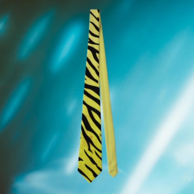 Tigre Rayé Cravate Jaune – Imprimé Animal Audacieu (Créateur téléchargé)