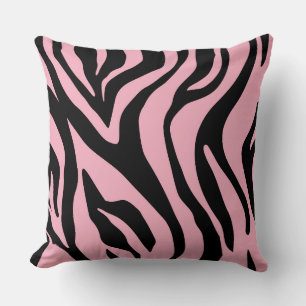 Tigre rose/beige clair Imprimer Coussin réversible
