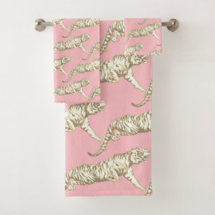 Tigre rose beige Motif moderne