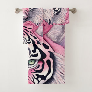 Tigre rose, visage de tigre.