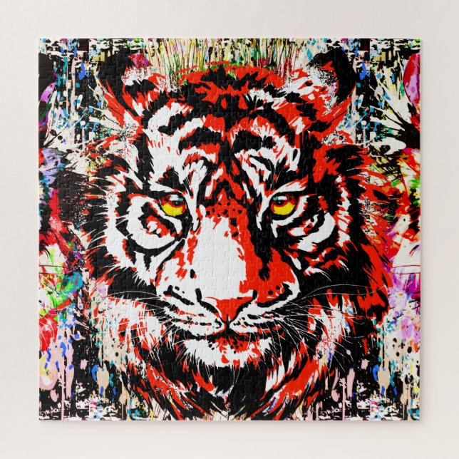 Tigre rouge - Tiger Portrait Jigsaw Puzzle (Vertical)