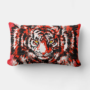 Tigre rouge Tiger Tête Lève Oreiller Impression