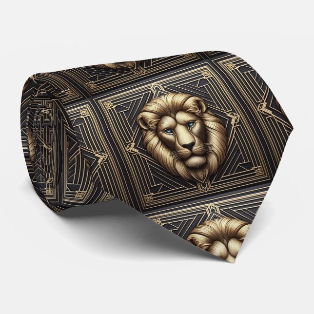 Tigre Rugissant Cravate | Mode Masculine pour Homm (Roulé)