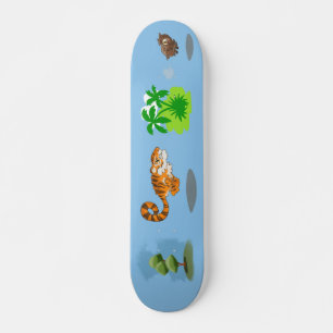 Tigre sur le skateboard de chasse