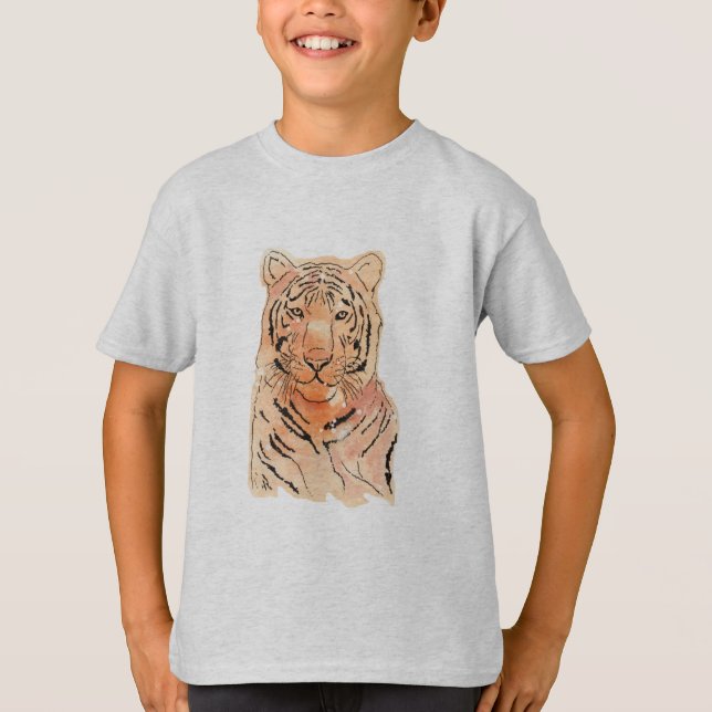 Tigre sur T-shirt garçon (Devant)