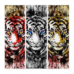 Tigre Tiger - Tiger Faces - Artwork Tiger Triptyqu