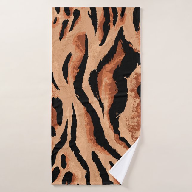 tigre transparent, léopard motif (Serviette de bain)