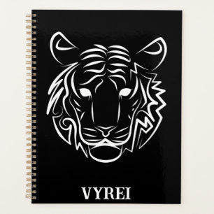 Tigre tribal noir et blanc