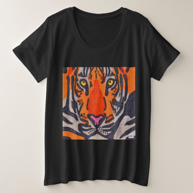 Tigre (vivid) - T-shirt plus taille femme (Design devant)
