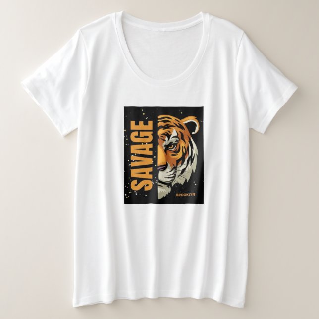 TIGRES DE MOYENNE .T-shirt POUR BALLE À PIED ET TI (Design devant)