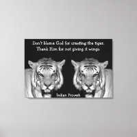 Tigres du proverbe indien sur toile