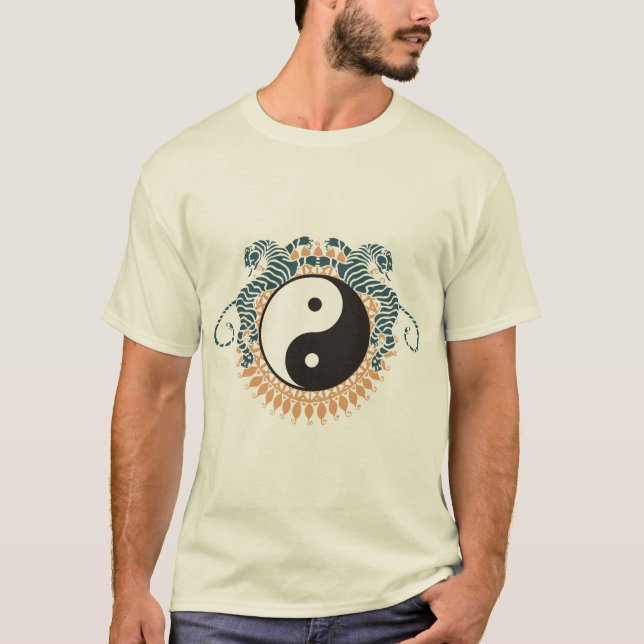 Tigres et T-shirt de Yin Yang (Devant)