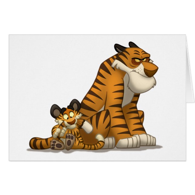 Tigres sur une carte (Devant horizontal)