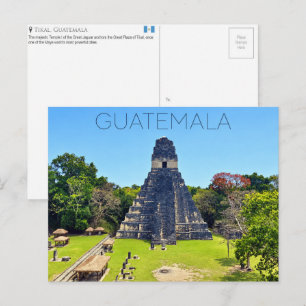 Tikal, carte postale de voyage au Guatemala