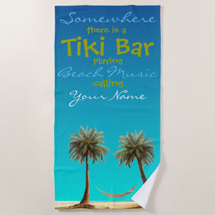 Tiki Bar Plush Extra Grand Serviette De Plage