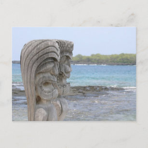 Tiki Guardians à Kona, Hawaii - Carte postale