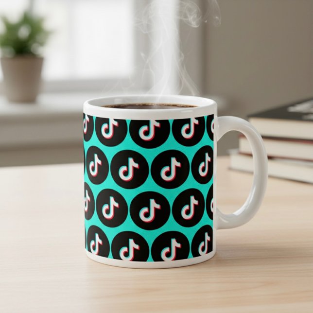 TikTok Géant Café Mug (Créateur téléchargé)