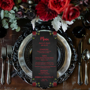 Til Death Do Us Part Dark Goth Moody Menu Mariage
