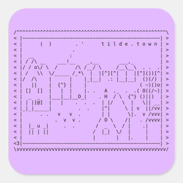 tilde.town ascii art sticker (Devant)