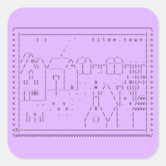 tilde.town ascii art sticker