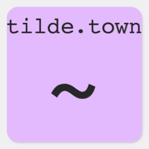 tilde.town peu autocollant de carré