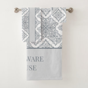 Tile à la mode Imprimer gris et blanc Personnalis