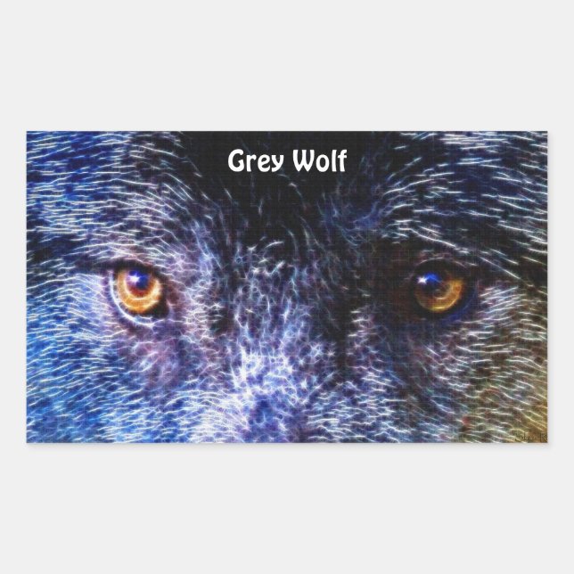 TIMBER WOLF EYES Stickers de soutien de la faune (Devant)